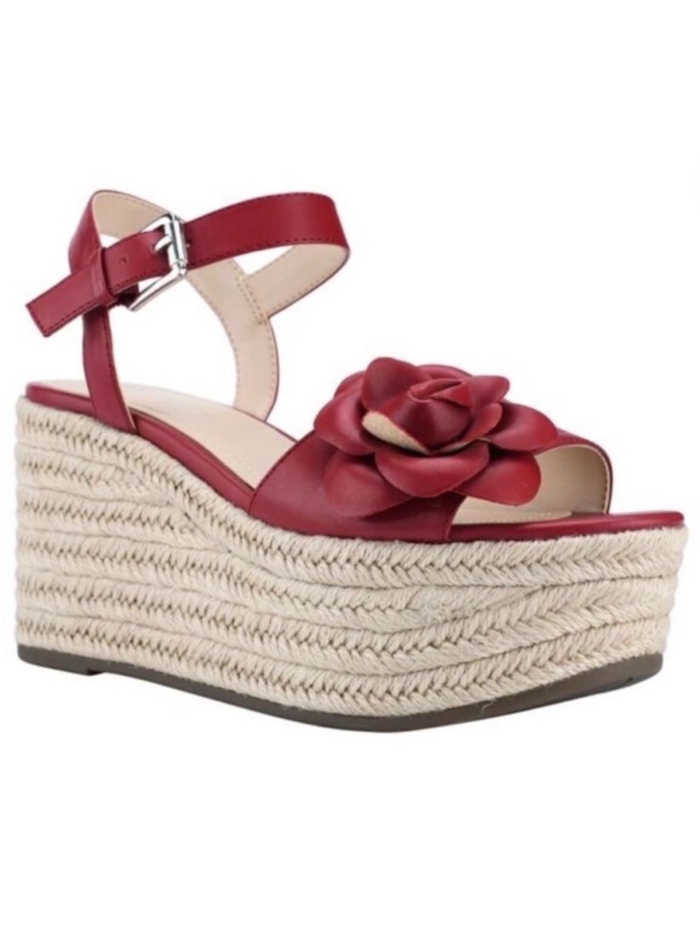 🌹❤️ Marc Fisher Rosalia Platform Espadrille Sandals Red 9.5 NWOB ❤️🌹NWOT